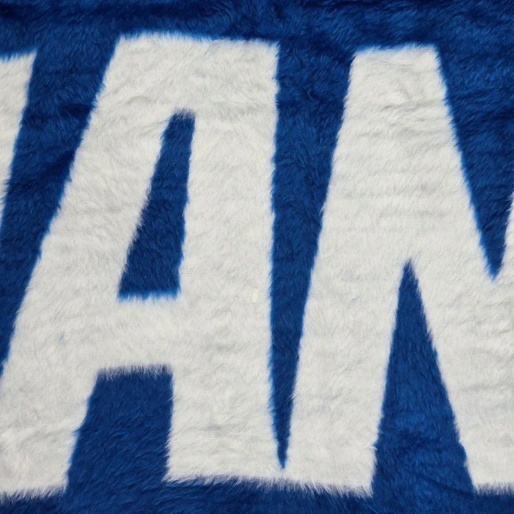 NFL New York Giants Plush Throw Blanket Blue Red White Fleece Fan Gear 60x51